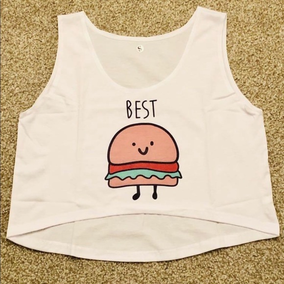 🍔🍟👭Crop Tops BFF 👯‍♀️ - Picture 1 of 3